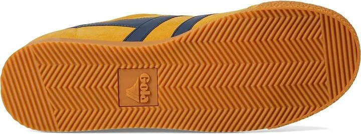 Gola Harrier Men's Shoes Sun/Navy : 8 D - Medium, Suede - Image 3