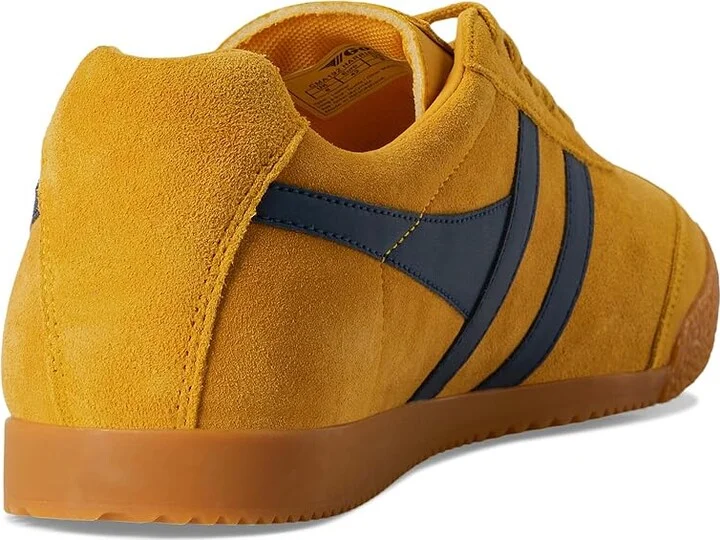 Gola Harrier Men's Shoes Sun/Navy : 8 D - Medium, Suede - Image 4