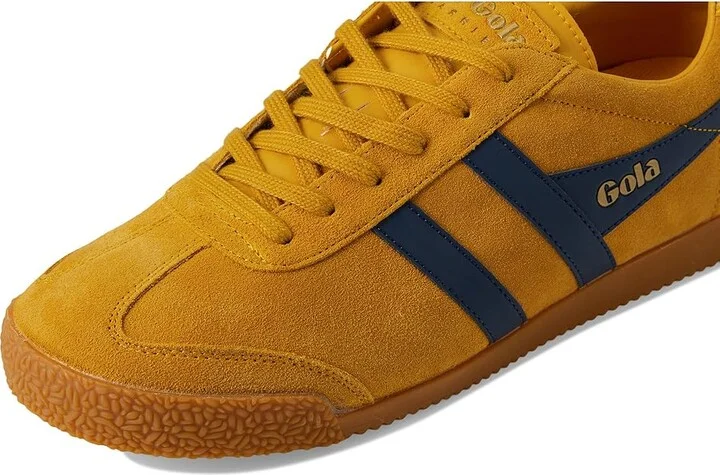 Gola Harrier Men's Shoes Sun/Navy : 8 D - Medium, Suede - Image 7