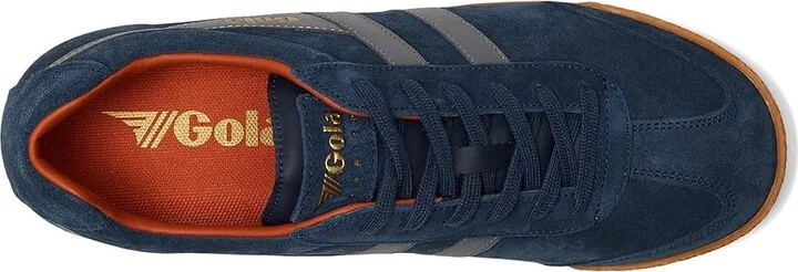 Gola Harrier Men's Shoes Sun/Navy : 8 D - Medium, Suede - Image 8