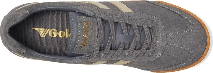Gola Harrier Mirror Women's Shoes Ash/Gold/Gum : 9 B - Medium, Suede - Image 2