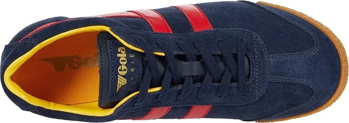 Gola Harrier Women's Shoes Navy/Red/Sun : 11 B - Medium, Suede - Image 2