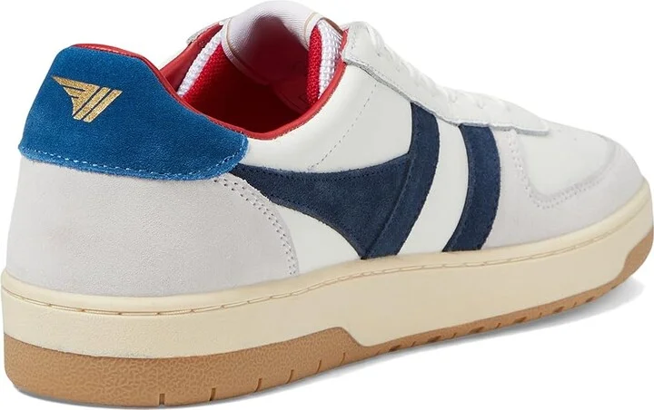 Gola Hawk Men's Shoes White/Navy/Marine Blue : 8.5 D - Medium, Leather - Image 4