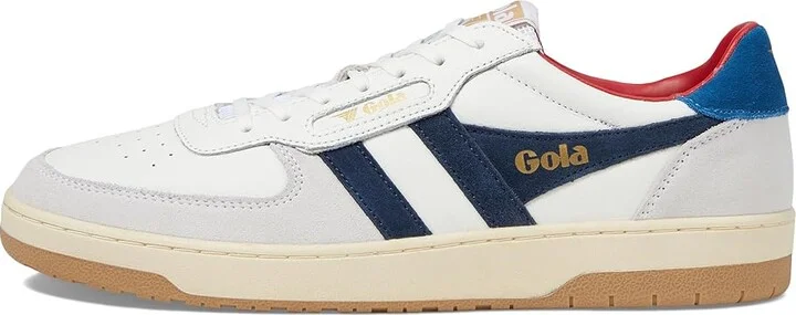 Gola Hawk Men's Shoes White/Navy/Marine Blue : 8.5 D - Medium, Leather - Image 6