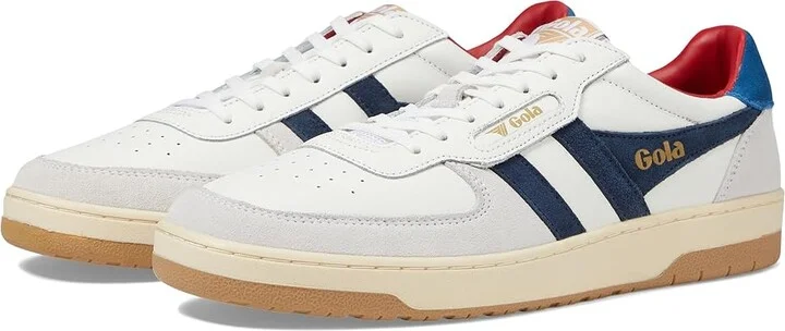 Gola Hawk Men's Shoes White/Navy/Marine Blue : 8.5 D - Medium, Leather