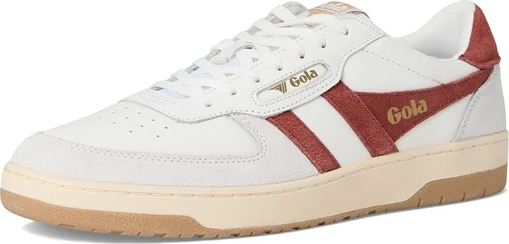 Gola Hawk Men's Shoes White/Rust : 7 D - Medium, Leather - Image 5