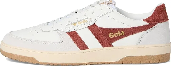 Gola Hawk Men's Shoes White/Rust : 7 D - Medium, Leather - Image 6