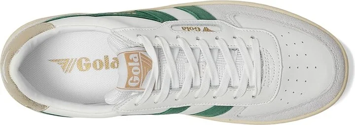 Gola Hawk Women's Shoes White/Dark Green/Gold : 5 B - Medium, Leather - Image 2