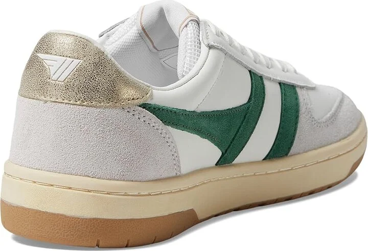 Gola Hawk Women's Shoes White/Dark Green/Gold : 5 B - Medium, Leather - Image 4
