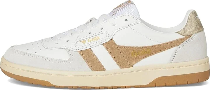 Gola Hawk Women's Shoes White/Dark Green/Gold : 5 B - Medium, Leather - Image 11