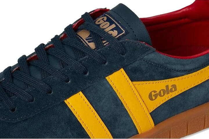 Gola Hurricane Suede Men's Shoes Navy/Sun/Red/Gum : 8 D - Medium - Image 7