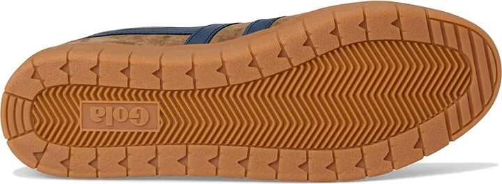Gola Hurricane Suede Men's Shoes Navy/Sun/Red/Gum : 8 D - Medium - Image 9