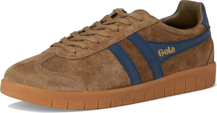 Gola Hurricane Suede Men's Shoes Navy/Sun/Red/Gum : 8 D - Medium - Image 11