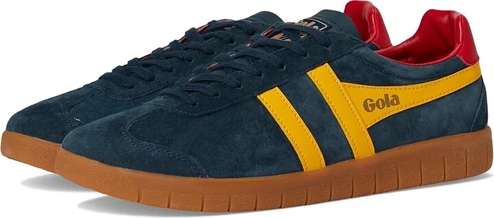 Gola Hurricane Suede Men's Shoes Navy/Sun/Red/Gum : 8 D - Medium