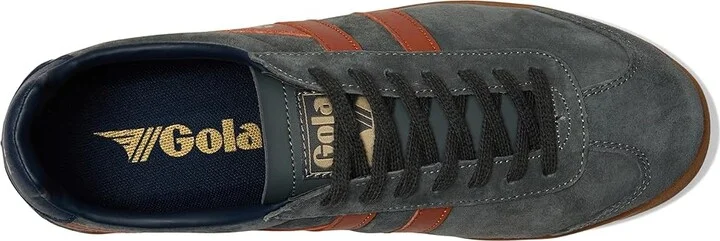 Gola Hurricane Suede Men's Shoes Storm/Moody Orange/Navy/Gum : 7 D - Medium - Image 2