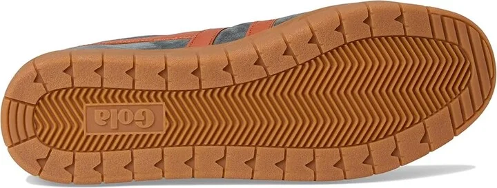 Gola Hurricane Suede Men's Shoes Storm/Moody Orange/Navy/Gum : 7 D - Medium - Image 3