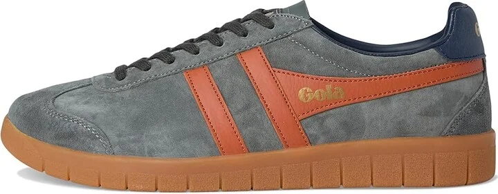 Gola Hurricane Suede Men's Shoes Storm/Moody Orange/Navy/Gum : 7 D - Medium - Image 6