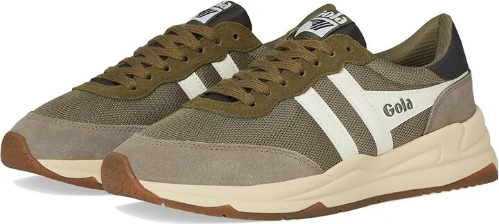 Gola Jupiter Men's Shoes Khaki/Rhino/Off-White : 10 D - Medium, Rubber/Suede