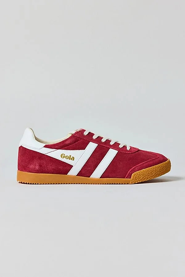 Gola Men's Elan Suede Sneaker in Evergreen/Black/Dark Sun - Image 8