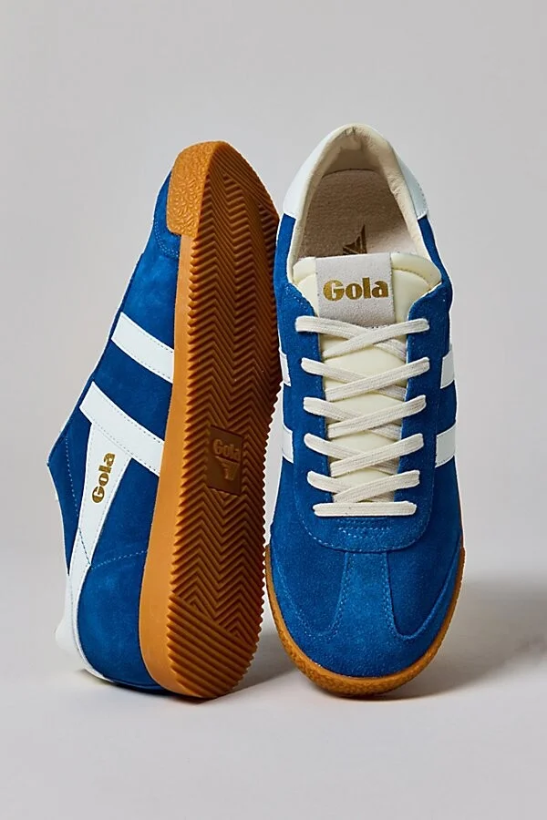 Gola Men's Elan Suede Sneaker in Evergreen/Black/Dark Sun - Image 11