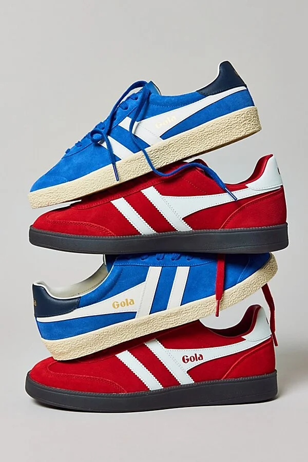 Gola Men's Medallist Sneaker in Sapphire/Off White/Navy - Image 6