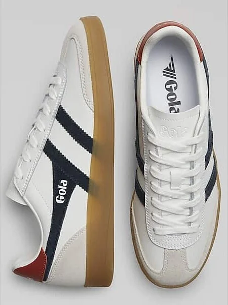 Gola Men's Viper T-Toe Gum Bottom Sneakers White