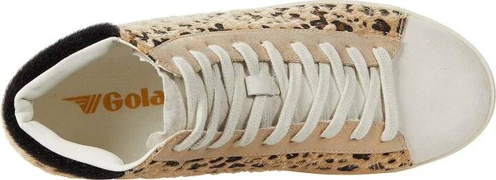 Gola Nova High Oasis Women's Shoes Off-White/Leopard : 8 B - Medium, Textile - Image 2