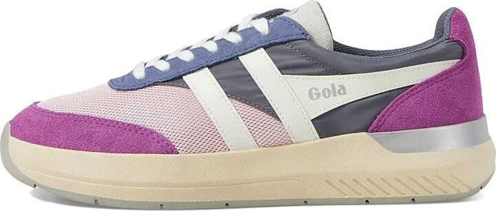 Gola Raven Women's Shoes Chalk Pink/Shadow/Foxglove : 5 B - Medium, Leather/Rubber/Suede - Image 6