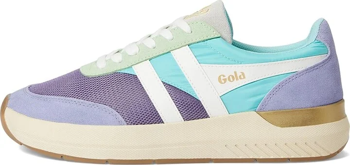 Gola Raven Women's Shoes Chalk Pink/Shadow/Foxglove : 5 B - Medium, Leather/Rubber/Suede - Image 11