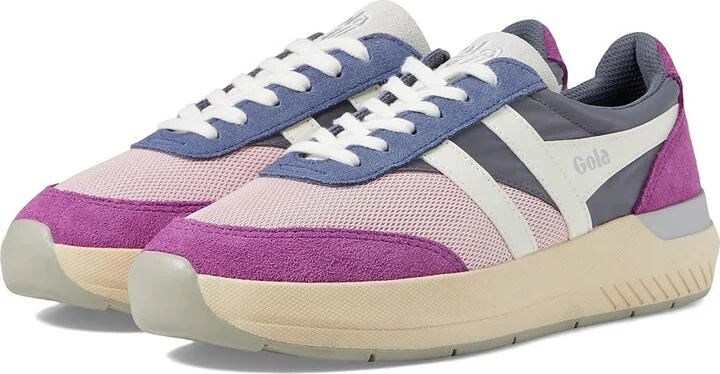 Gola Raven Women's Shoes Chalk Pink/Shadow/Foxglove : 5 B - Medium, Leather/Rubber/Suede