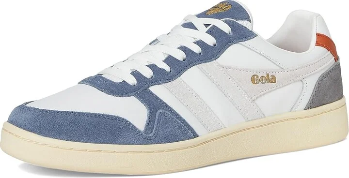 Gola Rebound Quadrant Men's Shoes White/Moonlight/Ash : 8 D - Medium, Leather - Image 5