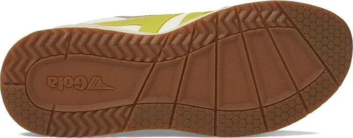 Gola Saturn Quadrant Women's Shoes Off-White/Storm/Sulphur : 5 B - Medium, Suede/Synthetic/Textile - Image 3