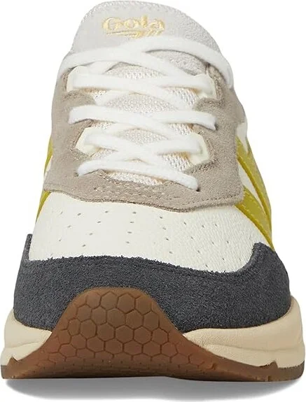 Gola Saturn Quadrant Women's Shoes Off-White/Storm/Sulphur : 5 B - Medium, Suede/Synthetic/Textile - Image 5