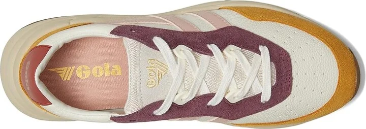 Gola Saturn Quadrant Women's Shoes Off-White/Storm/Sulphur : 5 B - Medium, Suede/Synthetic/Textile - Image 7