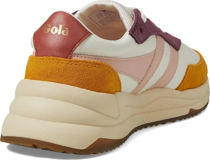 Gola Saturn Quadrant Women's Shoes Off-White/Storm/Sulphur : 5 B - Medium, Suede/Synthetic/Textile - Image 9