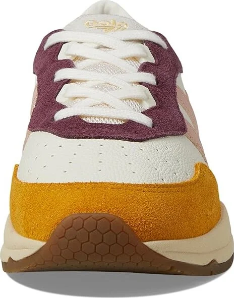 Gola Saturn Quadrant Women's Shoes Off-White/Storm/Sulphur : 5 B - Medium, Suede/Synthetic/Textile - Image 10