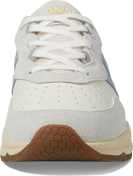 Gola Saturn Women's Shoes Off-White/Ice Blue/Foxglove : 7 B - Medium, Leather - Image 5
