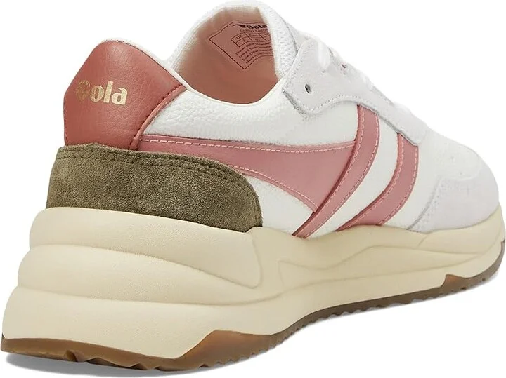 Gola Saturn Women's Shoes Off-White/Ice Blue/Foxglove : 7 B - Medium, Leather - Image 9