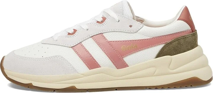 Gola Saturn Women's Shoes Off-White/Ice Blue/Foxglove : 7 B - Medium, Leather - Image 11