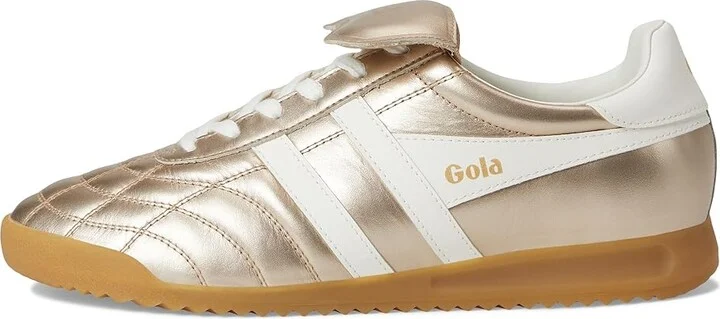 Gola Stadium '86 Women's Walking Shoes Gold/Off White : 7 B - Medium, Leather - Image 6