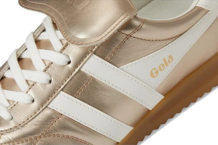 Gola Stadium '86 Women's Walking Shoes Gold/Off White : 7 B - Medium, Leather - Image 7