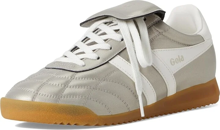 Gola Stadium '86 Women's Walking Shoes Gold/Off White : 7 B - Medium, Leather - Image 11