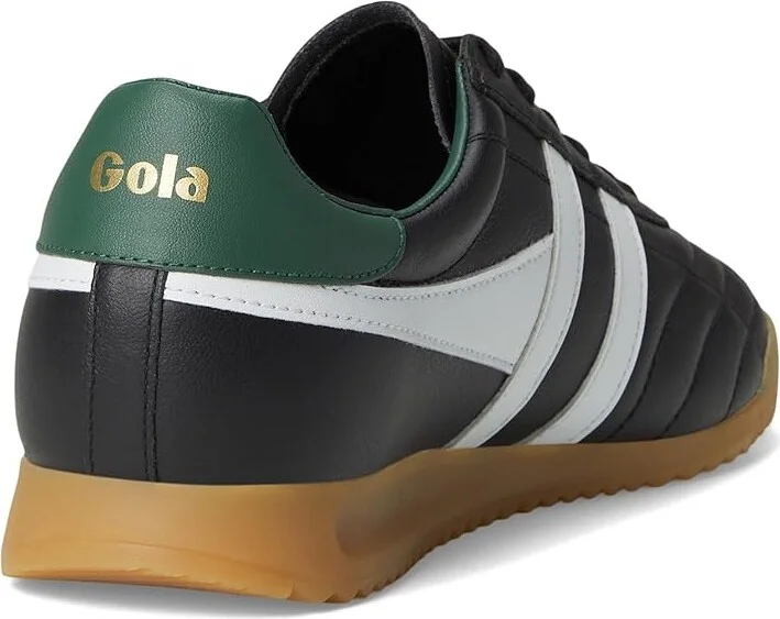 Gola Stadium Men's Snow Shoes Black/White/Evergreen : 10 D - Medium, Leather - Image 4