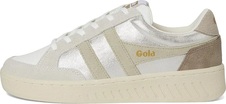 Gola Superslam Blaze Women's Shoes Silver/Wheat/Feather Grey : 5 B - Medium, Leather - Image 6