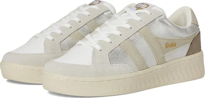 Gola Superslam Blaze Women's Shoes Silver/Wheat/Feather Grey : 5 B - Medium, Leather