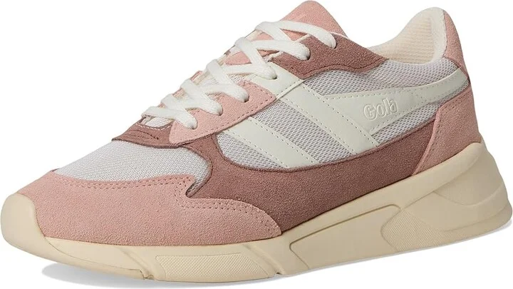 Gola Tempest Women's Shoes Off-White/Pearl Pink/Seashell : 5 B - Medium, Leather/Textile - Image 5