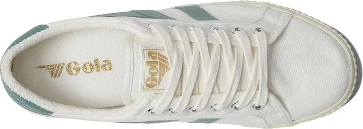 Gola Tennis Mark Cox Women's Shoes Off-White/Green Mist : 5 B - Medium, Synthetic/Textile - Image 2