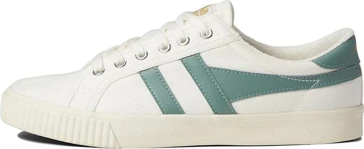 Gola Tennis Mark Cox Women's Shoes Off-White/Green Mist : 5 B - Medium, Synthetic/Textile - Image 6