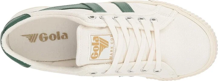 Gola Tennis Mark Cox Women's Shoes Off-White/Green Mist : 5 B - Medium, Synthetic/Textile - Image 8
