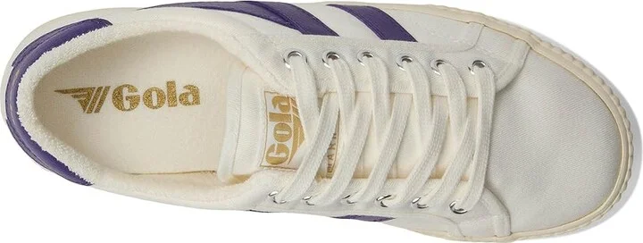 Gola Tennis Mark Cox Women's Shoes Off-White/Violet : 5 B - Medium, Synthetic/Textile - Image 2